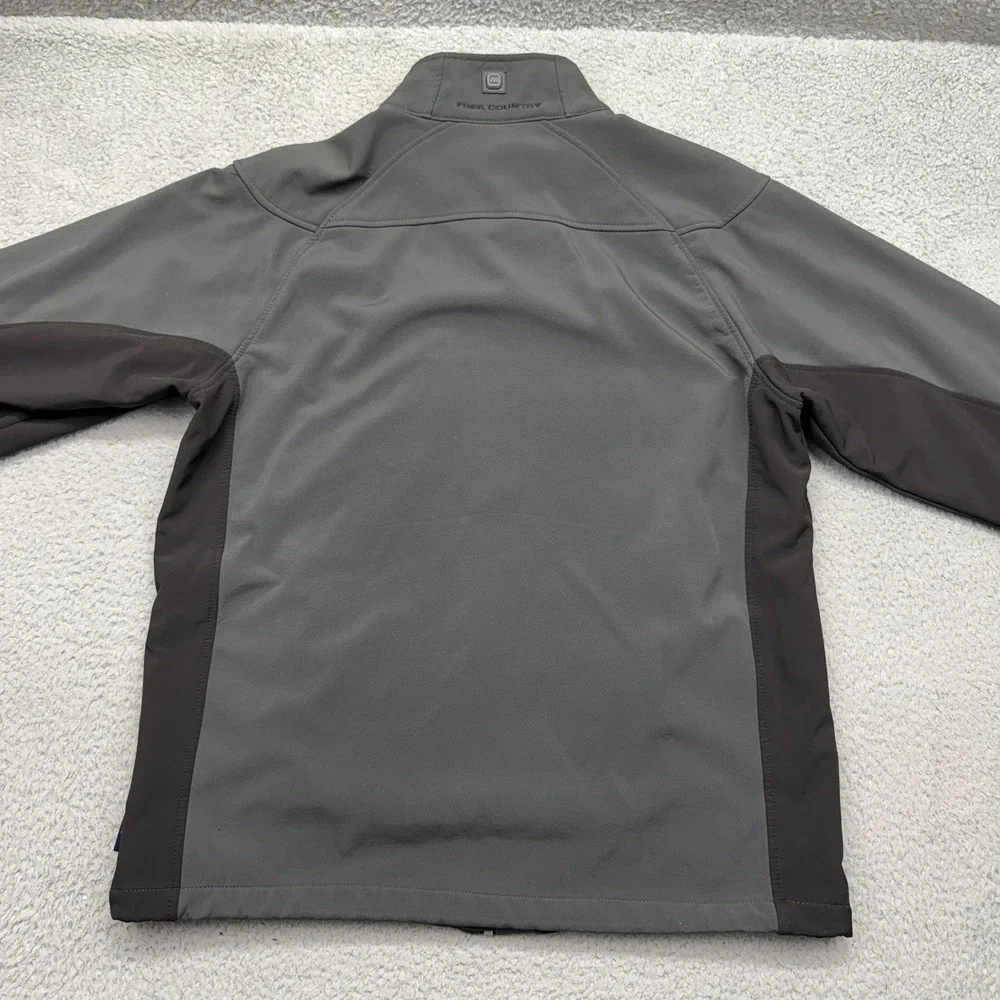 Free Country FCXtreme Mens Medium Black White Fleece Lined Full Zip Jacket